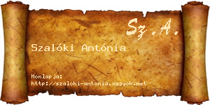 Szalóki Antónia névjegykártya
